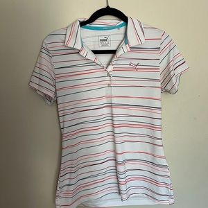 Puma Striped Golf Polo